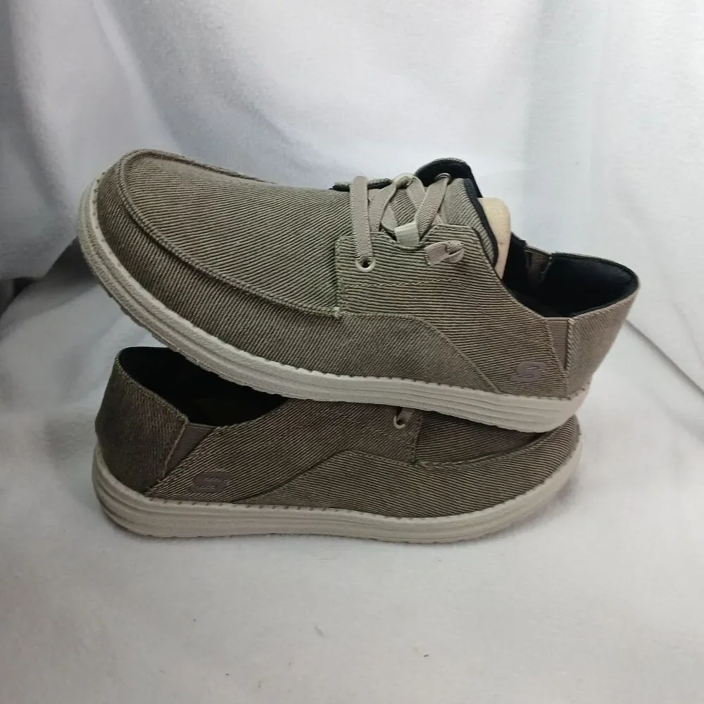Skechers Streetwear Melson Volgo Mens Size 8 Brown Memory Foam Oxford Ties Ups